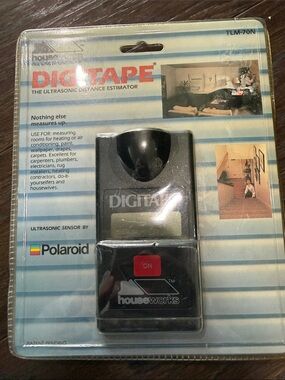Vintage 80s Polaroid DIGITAPE Ultrasonic Distance Estimator – Black w Red Button